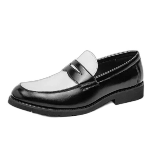 RoseTalon - Mocassin noir et blanc pour femme